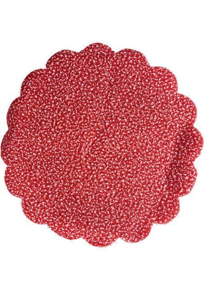 Karlı Organze Hazır Kesilmiş Tül 22 cm - 100 Adet Kırmızı
