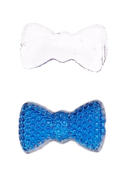 Polyester Fiyonk Hazır Papyon 1 cm x 2 cm - 100 Adet Mavi