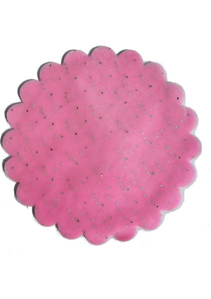 Taşlı Organze Hazır Kesilmiş Tül 26 cm - 100 Adet Pembe