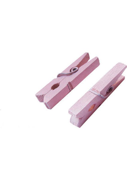 Mandal Ahşap Minik - 100 Adet Pembe
