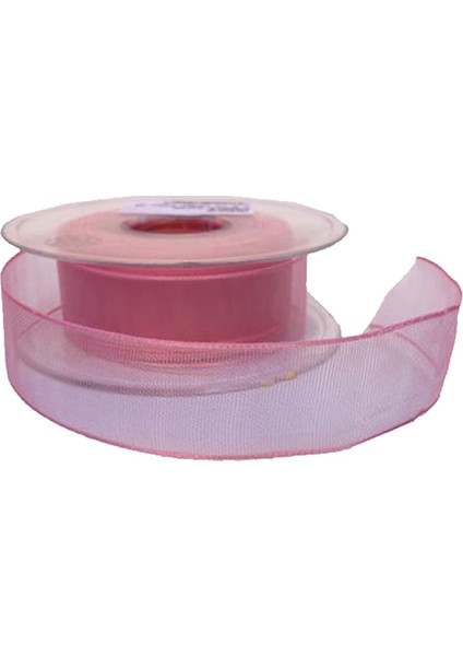 Şifon Kurdele 2.5 cm - 20 Metre Pembe