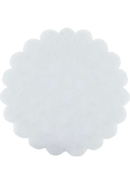 Taşlı Organze Hazır Kesilmiş Tül 26 cm - 100 Adet Beyaz