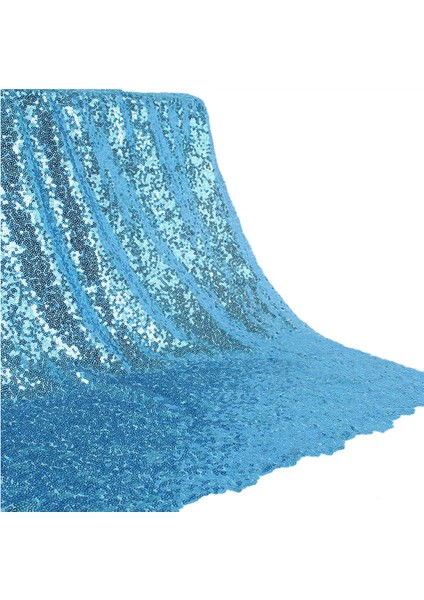 Payet Pullu Kumaş Parti Masa Örtüsü 100 X140 cm Mavi