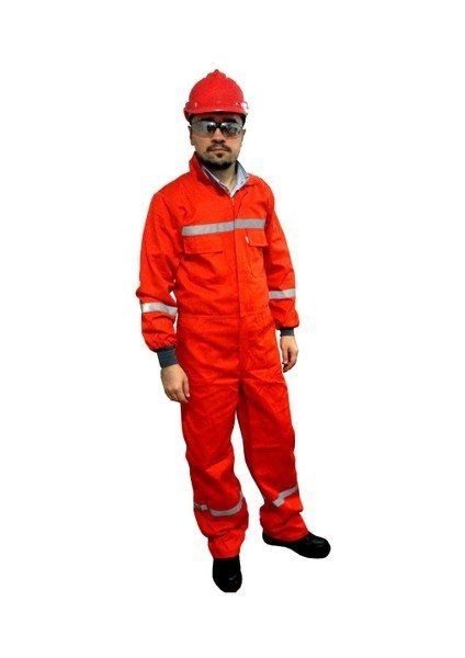 Mervem Bütün Iş Tulumu %100 Pamuk Reflektörlü