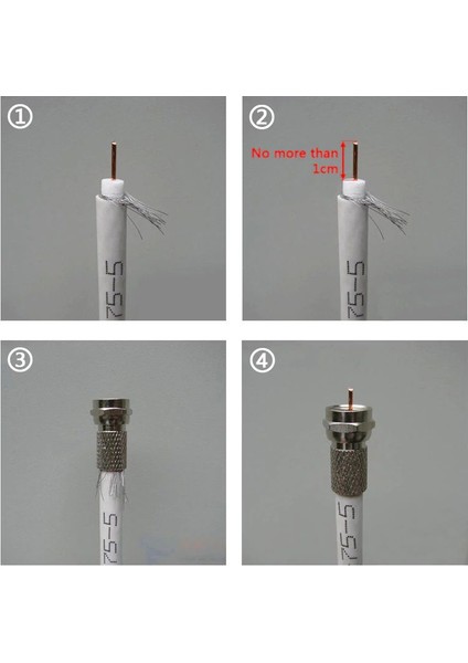 F Konnektör Standart 10 Adet Anten ve Uydu Kablosu Ucu 10 Tane F Connektör