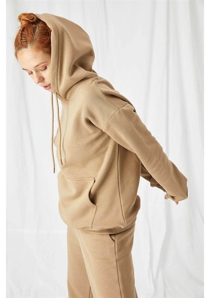 Kadın Stay Oversize Bej Hoodie fiyatları
