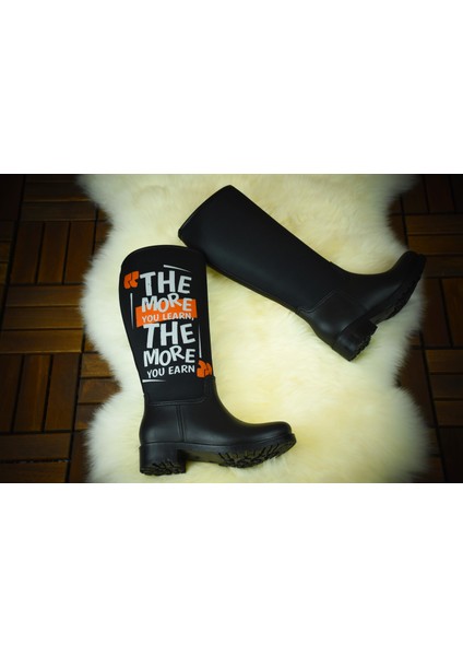 Kadın Fashion Özel Tasarım Siyah Çizme fırsatları