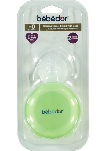 Silikon Göğüs Koruyucu 2'li Kutulu Yeşil