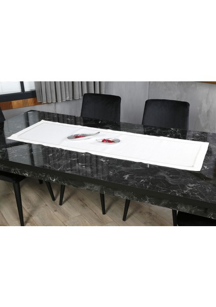 Caka Home Runner Zikzak Nakışlı Keten Efektli fiyatları