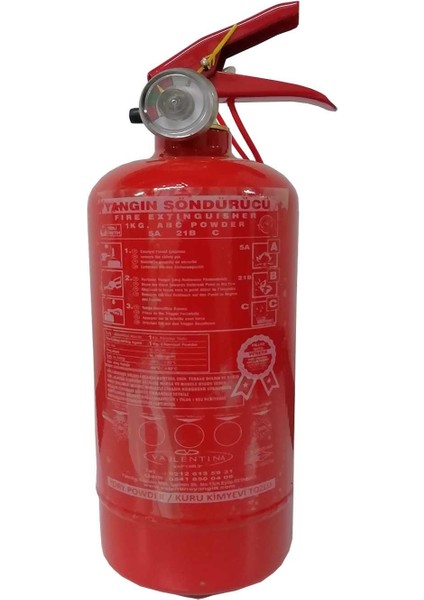 2kg Kuru Kimyevi Tozlu Yangın Söndürme Cihazı Tüpü Tse Belgeli Valnetino