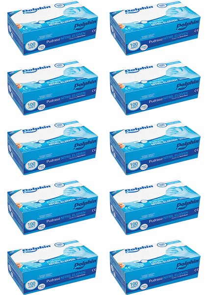 Pudrasız Mavi Nitril Muayene Eldiveni XL Beden | 10 Paket - MDR