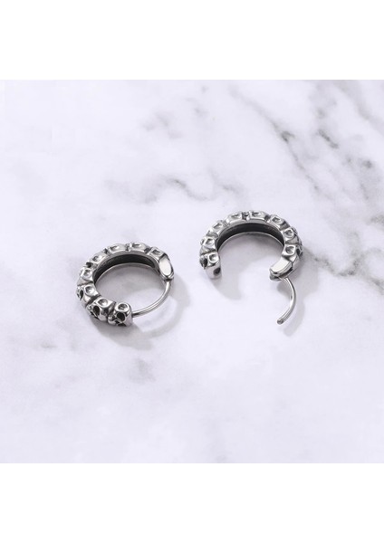 Kurukafa Gotik Tarz 316L Çelik Motorcu Küpe (Çift) fiyatları