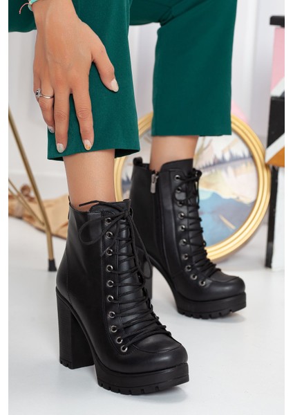 Rampos Kadın Platform Bot Siyah Cilt