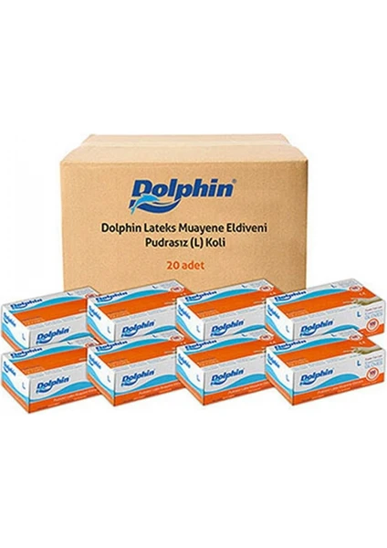 Beyaz Lateks Eldiven Pudrasız (L) 20 Pk x 100 'lü (Koli)