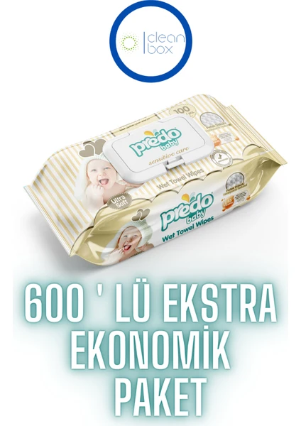 Predo Baby Ultra Soft Islak Havlu 600 Yaprak (100X6)