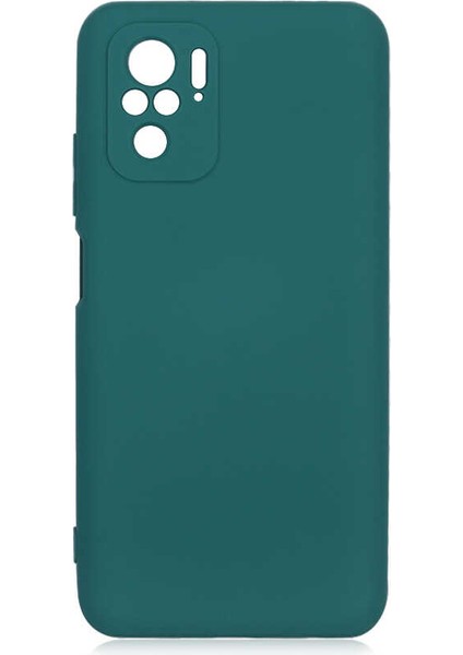 Xiaomi Redmi Note 10 Kılıf Mara Silikon Mat Soft Kamera Korumalı Lansman Yeşil