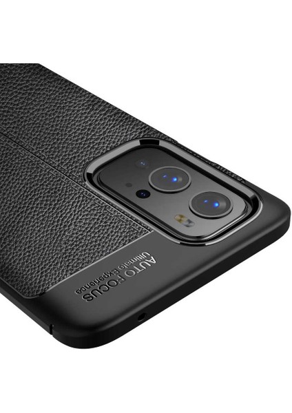 Case Street Oneplus 9 Pro Kılıf Niss Silikon Deri Görünümlü+Full Ekran Koruyucu