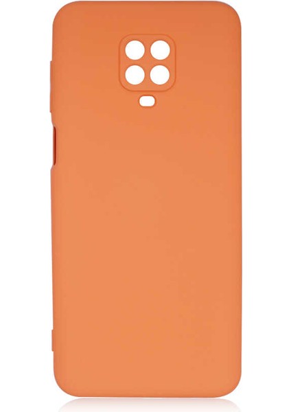 Xiaomi Redmi Note 9 Pro Kılıf Mara Silikon Mat Soft Kamera Korumalı Lansman Turuncu