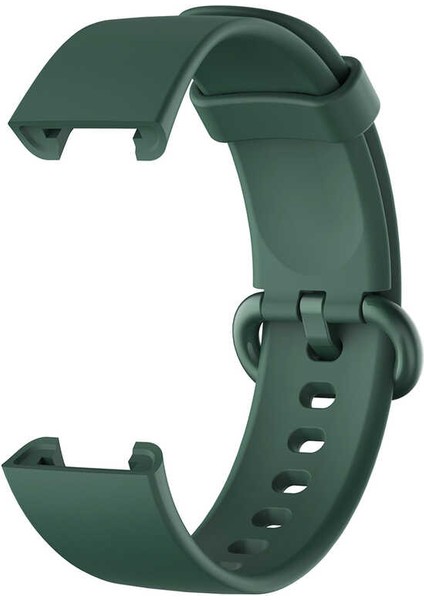 Xiaomi Mi Watch Lite Kordon Kançalı Model Uyumlu Silikon Koyu Yeşil