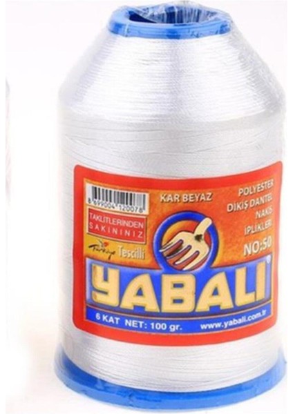 Polyester Ip Dantel Ipliği 100 gr 50 Kar Beyaz