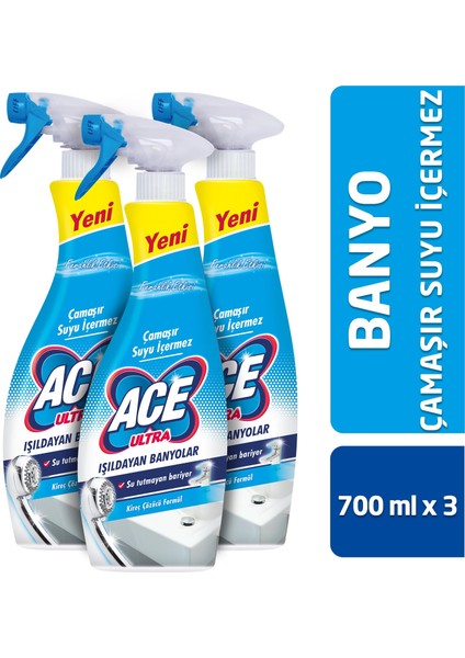 Ultra Köpük Çamaşır Susuz Banyo 700Mlx3