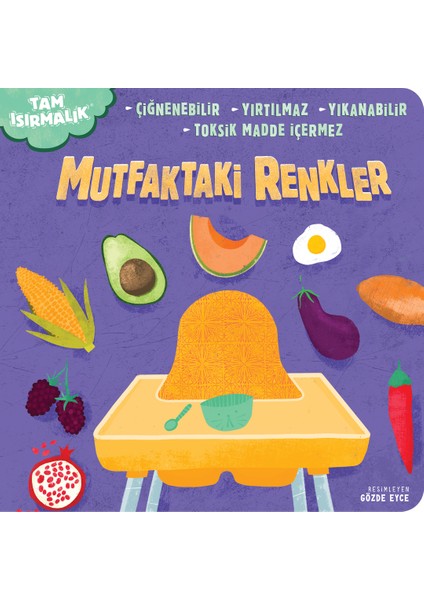 Mutfaktaki Renkler Yırtılmayan Yıkanabilir Çiğnenebilir Yırtılmaz Kitap