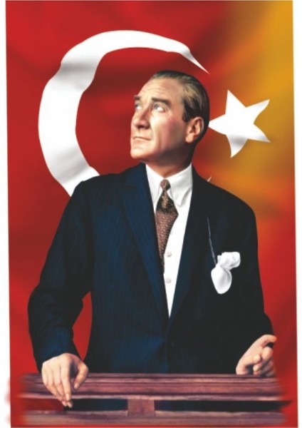 Atatürk Posteri Bayrak 70 x 105 cm