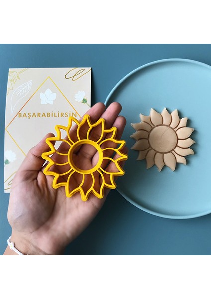 Güneş Kurabiye Kalıbı ve 'Başarabilirsin' Kartı