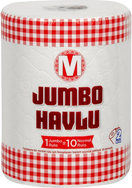 Içten Çekmeli Jumbo Havlu 1=10 Rulo