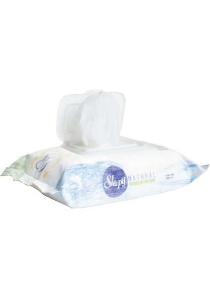 Islak Havlu Mendil Pamuklu Yenidoğan Naturel Bambu 40 Yaprak 6'lı Set 240 Yaprak