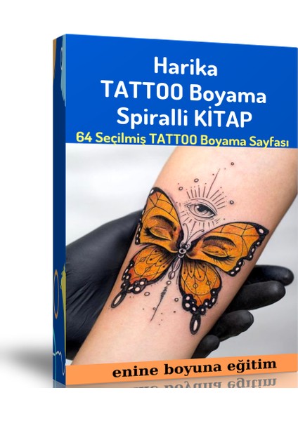 Enine Boyuna Eğitim Harika Tattoo Boyama Kitabı