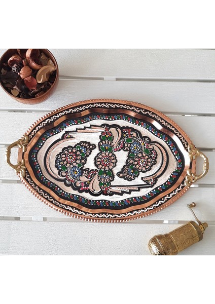 Bakır Tepsi, El Işlemesi Bakır Servis/sunum Tepsisi fırsatları
