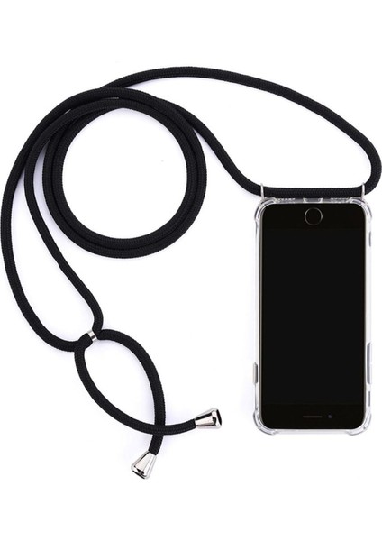 Huawei P40 Lite Boyundan Askılı Darbe Emici Şeffaf Silikon Kılıfı