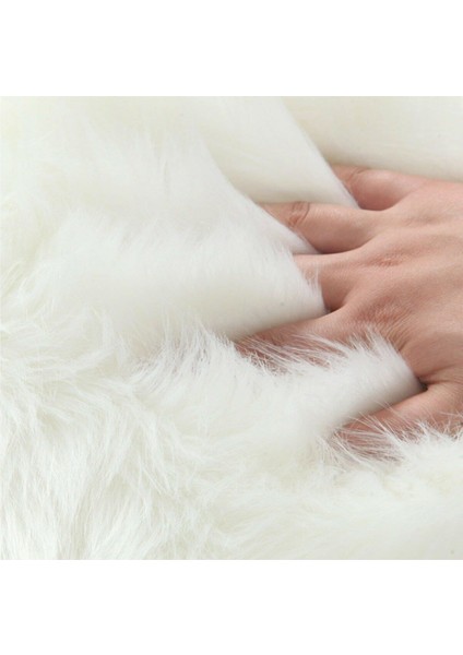 Puffy Yumoş Beyaz Peluş Akrilik Yuvarlak Halı Şık Tasarım ve Dekoratif Özellik fiyatları