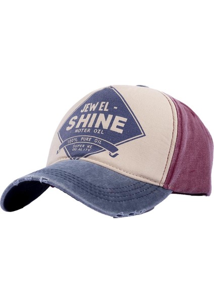 Jewel Shine Beyzbol Kep Erkek Kadın Şapka Eskitme Lacivert Bordo fiyatları