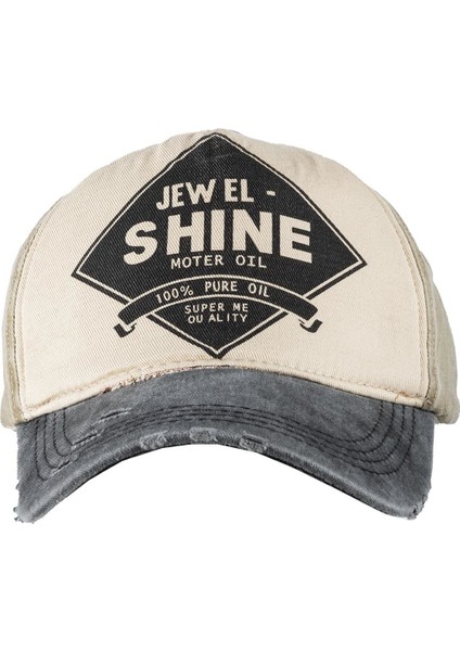 Jewel Shine Beyzbol Kep Erkek Kadın Şapka Eskitme Haki Yeşil