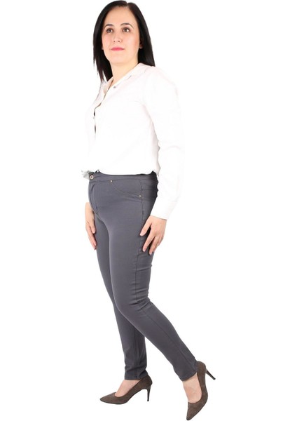 Fierte Kadın Büyük Beden Pantolon RG1369P Kanvas Yüksek Bel Dar Paça Pamuk Kiremit Bordo Haki Siyah Yeşil Lacivert Antrasit Vizon Beyaz Ekru Gri Kahverengi Saks Mavi Bej Fuşya fiyatları