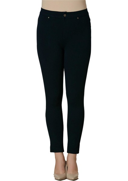 Fierte Kadın Büyük Beden Pantolon RG1369P Kanvas Yüksek Bel Dar Paça Pamuk Kiremit Bordo Haki Siyah Yeşil Lacivert Antrasit Vizon Beyaz Ekru Gri Kahverengi Saks Mavi Bej Fuşya