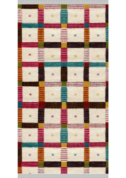 Decoser Nova 4003 Renkli Kaymaz Yıkanabilir Kilim