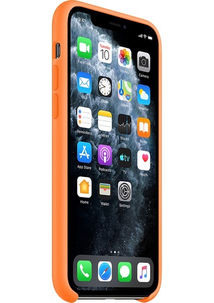 Buff iPhone 11 Rubber Fit Kılıf Light Orange