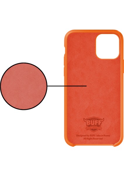 Buff iPhone 11 Rubber Fit Kılıf Light Orange