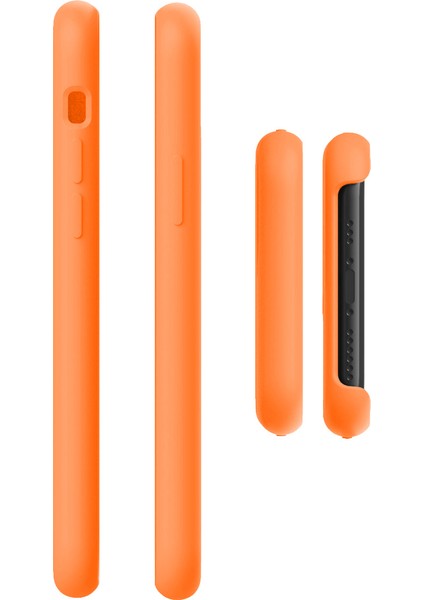 Buff iPhone 11 Rubber Fit Kılıf Light Orange
