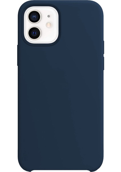 iPhone 12 / 12 Pro Rubber Fit Kılıf Navy Blue