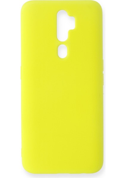 Oppo A5 2020 Kılıf Nano Içi Kadife Silikon - Sarı