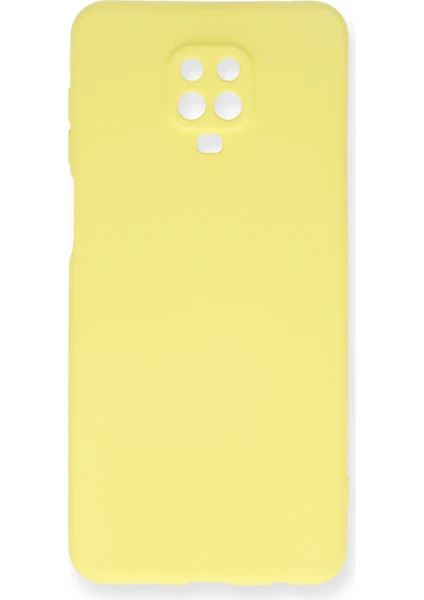 Happycase Xiaomi Redmi Note 9s Kılıf Nano Içi Kadife  Silikon - Sarı