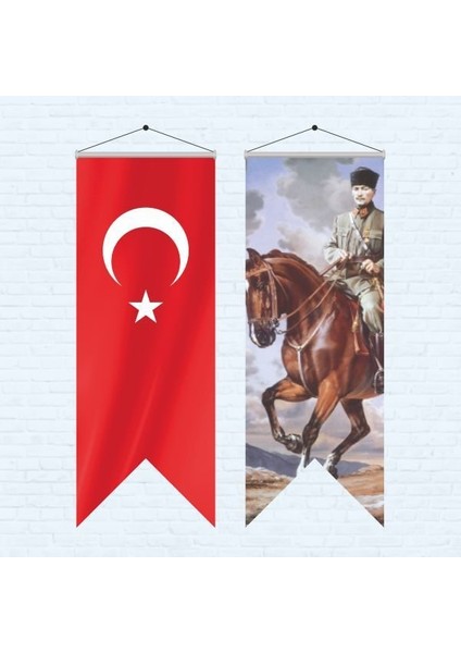 Atatürk Posteri + Türk Bayrağı Kırlangıç 70 x 200 cm - 4