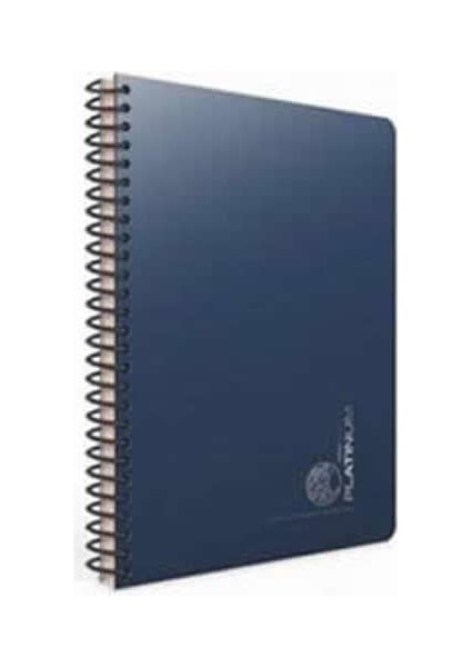 Platinum Çizgli Spiralli Plastik Kapaklı Defter 17 x 24 cm 100 Yaprak