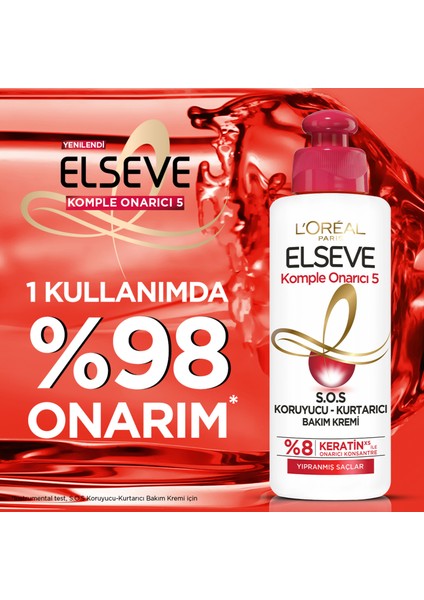 L'Oréal Paris Elseve Komple Onarıcı 5 S.O.S Koruyucu - Kurtarıcı Bakım Kremi 200 ml