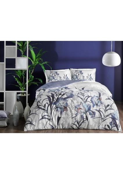 Çift Kişilik Saten Nevresim Takımı Sarina Mor