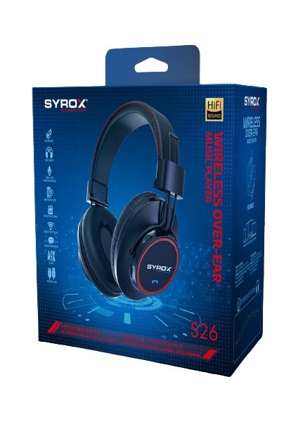 S26 Kablosuz Bluetooth Kulaklık Hafıza Kartlı